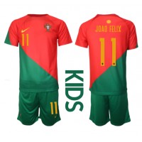 Portugal Joao Felix #11 Heimtrikotsatz Kinder WM 2022 Kurzarm (+ Kurze Hosen)